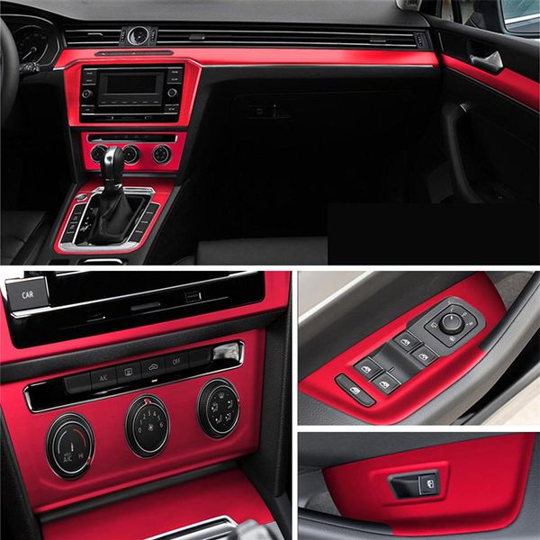 Para volkswagen vw passat b8 2017-2019 painel de controle central interior maçaneta da porta 3d 5d fibra de carbono adesivos decalques estilo do carro ac271a