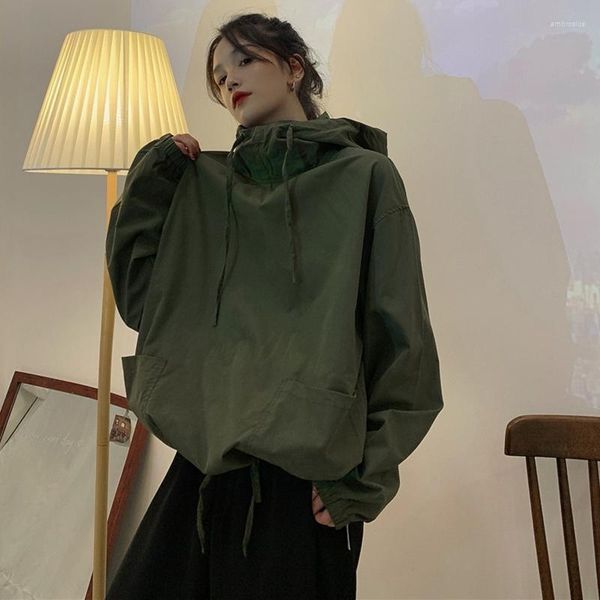 Женские куртки 2023 весна весенняя куртка с капюшоном для рабочей одежды корейская версия свободная тенденция универсальна