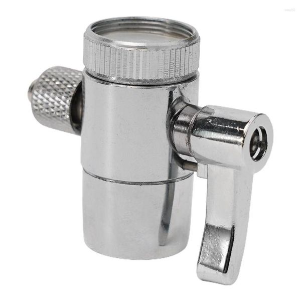 Rubinetti della cucina Durevole Deviatore Rubinetto Adattatore Rubinetto Ottone Acqua da banco Adatto alla maggior parte dei filtri G1 / 2 pollici G3 / 8 pollici Argento