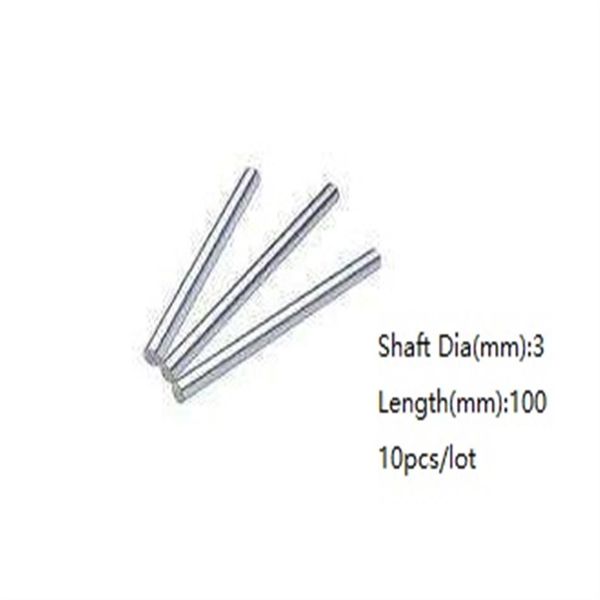 10 teile/los 3x 100mm Dia 3mm lineare welle 100mm lange gehärtete welle verchromt stahl stange bar für 3d drucker teile cnc router2997