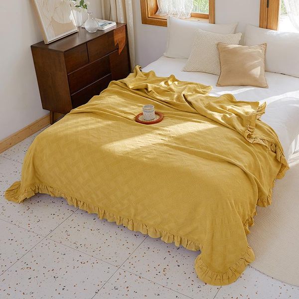 Одеяла с твердым цветом клетчатого клетчатого полотенца для одеяла