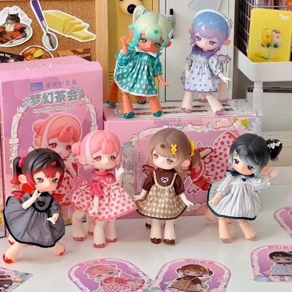 Figuras de brinquedo de ação Penny Box Blind Like Tea Party Series 112 BJD Anime Cartoon Modelo Doll Figuras Girl Figura Kawaii Presente 230720