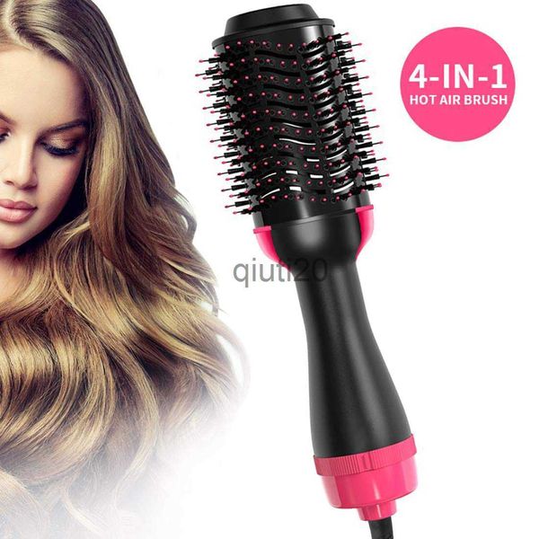 Asciugacapelli elettrico Asciugacapelli Spazzola ad aria calda Styler e volumizzante Piastra per capelli Bigodino Pettine Roller Spazzola per asciugacapelli a ioni elettrici x0721