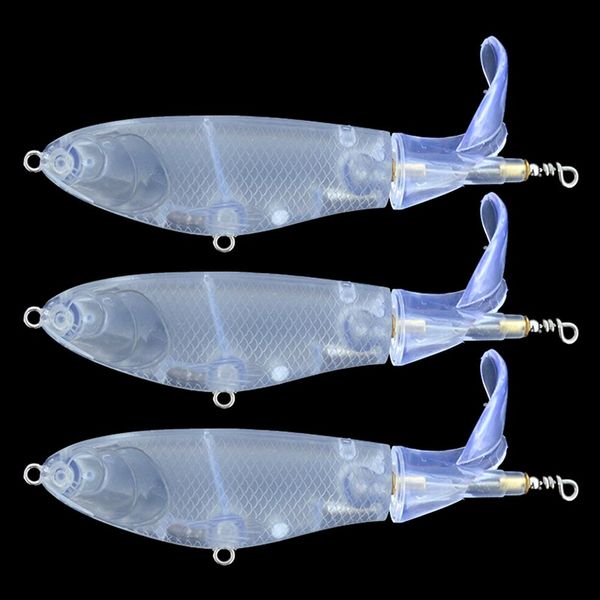 Minnow balıkçılık cazibesi boşluklar 5pcs lot 10cm 14 8g boyasız döner Minnow cazibe gövdeleri plastik berrak diy sert cazibe yapay yem 2262w