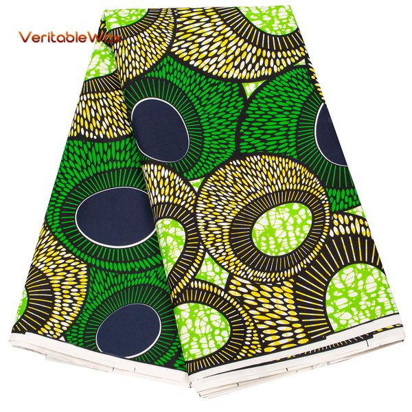 Kumaş ve Dikiş Veritablewax fan desen Afrika kumaş, parti elbisesi için yüksek kaliteli bezin elyafı için elyafı polyester malzemesi tarafından A-27 230721