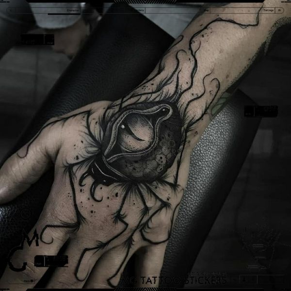 Neue Dark Spider Muster Tattoo Aufkleber Männer Wasserdicht Dauerhafte Alternative Kunst Gefälschte Tattoo Reptil Hand Nacken Tattoo Aufkleber