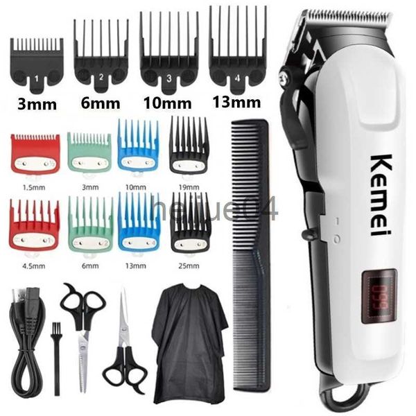 Clippers Trimmer Kemei Elektrische Haarschneidemaschine Haarschnitt hing Wireless Trimmer Männer Professionelle Haarschneidemaschine hine wiederaufladbare Haarschnitt Barber 809A x0728