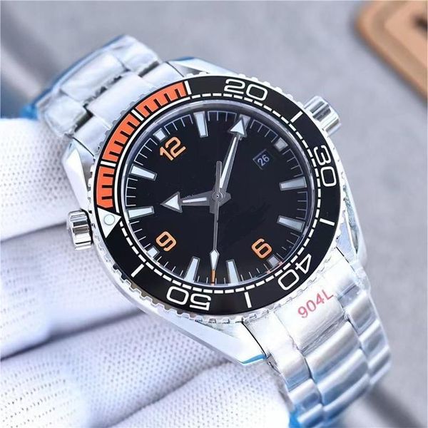 Orologi subacquei per uomo bracciale in acciaio 316L meccanico automatico mare 600 movimento orologio da polso da uomo fabbricato in Svizzera quadrante bianco2424