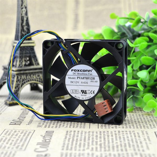 Para Foxconn FOXCONN PVA070F12H 12V 0 42A 7CM 7020 4 fios PWM CPU fan268D