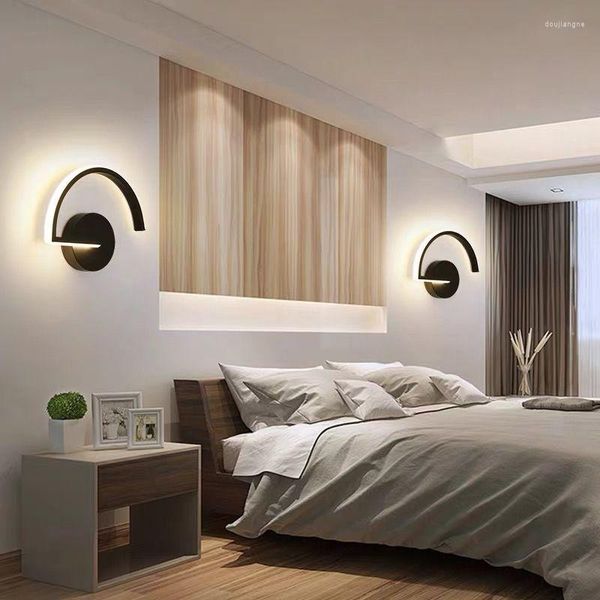 Lâmpada de parede moderna minimalista sala de estar quarto cabeceira 16W AC96V-260V LED corredor iluminação luz decorativa