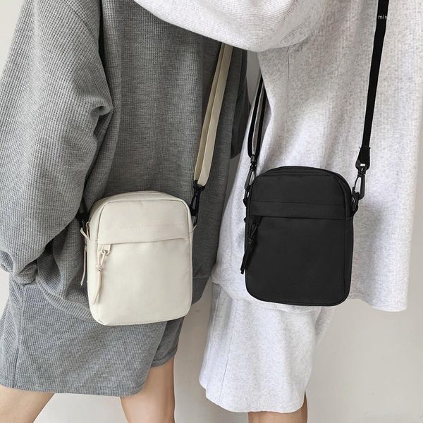 Bolsas de noite canvas feminina saco crossbody tendência 2023 Oxford ombro bolsa de ombro coreano cor sólido aluno telefone simples shopper bolsa