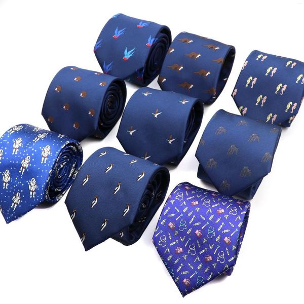 Bow Ties klasik 8cm gündelik kravat hayvan desen moda eğlence aksesuarları için erkekler kravat düğün hediyesi