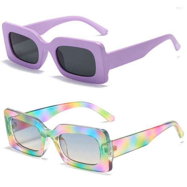 Sonnenbrille 2023 Mode Candy Farbe Kleine Größe Vintage Sonnenbrille Quadratisch Trend Sommer Einfach gestaltet Rechteck Individuelles Logo