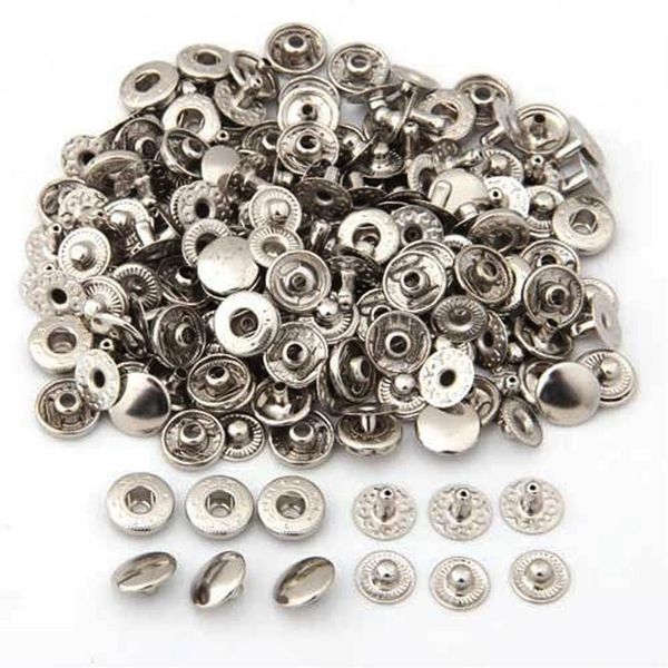 500 Set Metal No Sewing Press Studs Buttons Snap Fastener Popper 10mm193P