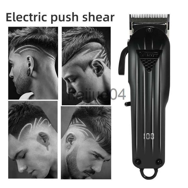 Clippers Trimmers Professioneller Haarschneider für Männer, elektrischer Bart, verstellbarer Haarschneider, wiederaufladbar, USB-Haarschnitt, LED-Smart-Display x0728