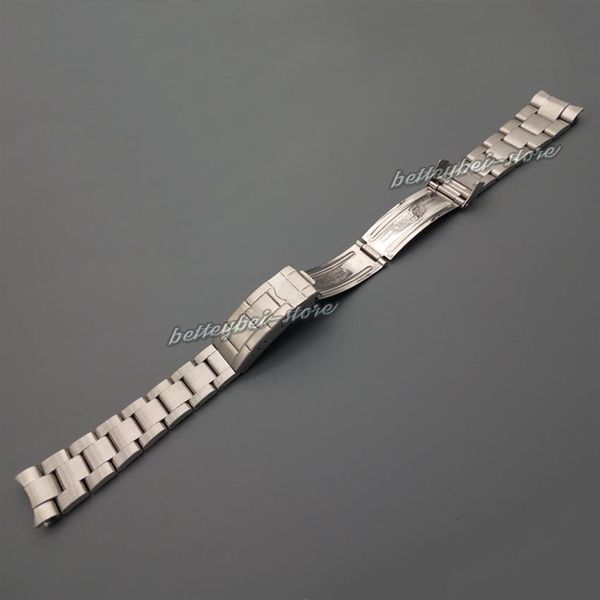 20 -миллиметровый серебряный серебряный серебряный из нержавеющей стали изогнутый конец часовой лента браслеты для винтажных часов229X