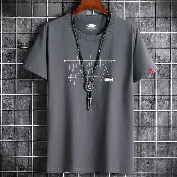 Mens Tshirts Comic S6XL Большой свободный футболка топ 100% хлопковая мода готический принт с коротким рукавом летние повседневные