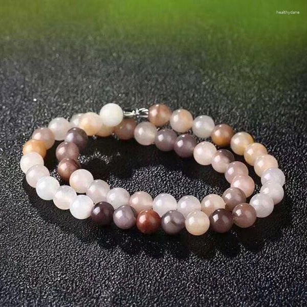 Gargantilha 10mm Violet Jade Colar Feminino Jóias Finas Genuíno Natural Chinês Seda Dourada Jade Pedra Redonda Conta