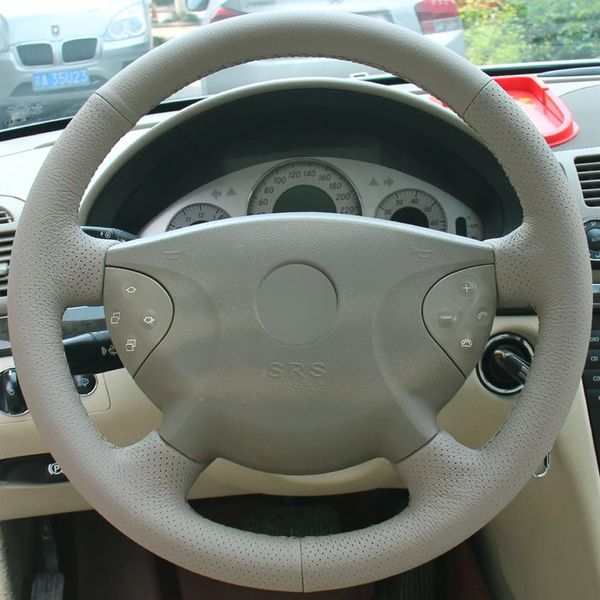 Coprivolante per auto in vera pelle beige per Mercedes-Benz Old E240 E63 E320 E280 2002-20052594