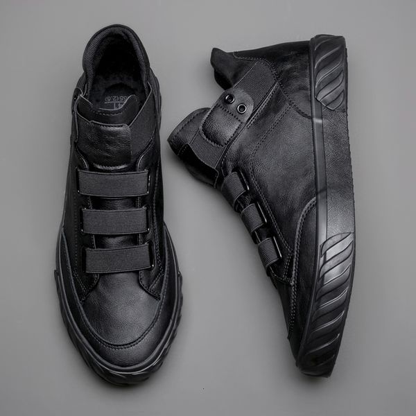 Sapatos sociais masculinos sapatos de couro tendência coreana mocassim confortável sapatos masculinos moda britânica tênis cano alto mocassins masculino 588 g 230720