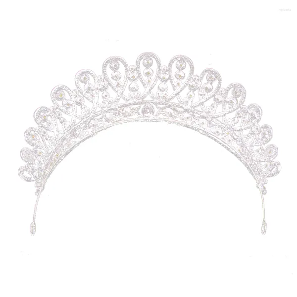 Bandane Copricapo da sposa con diamanti Copricapo a corona Accessori per capelli da sposa in lega Copricapo con strass Sposa