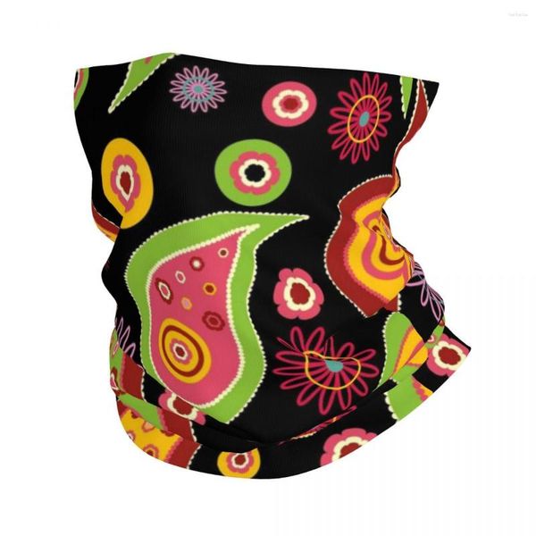 Sciarpe Moda Paisley Chicano Bandana Stile Collo Ghetta Passamontagna Maschera Sciarpa Fascia calda Pesca Unisex Adulto Antivento