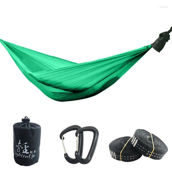 Mobília de acampamento ultraleve 380T (20D) para acampamento ao ar livre rede de nylon balanço para dormir cama de árvore jardim quintal cadeira protable