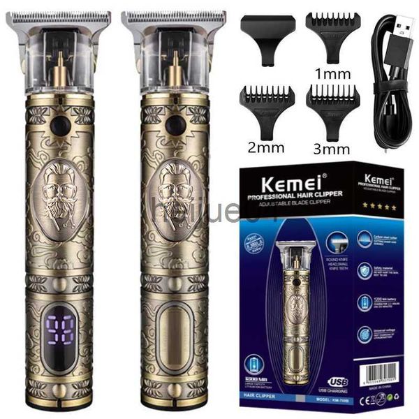 Clippers Trimmers Kemei700B Electric Pro Li Clippers Barber 0mm Hair Trimmer Professional Haircut Shaver Carving Hair Beard hine Styling Tool x0728