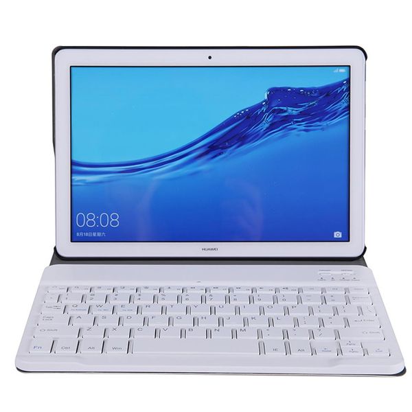 Estojo de couro PU magnético flip com teclado destacável para Huawei MediaPad T5 10 1 polegada Tablet Stylus 204m