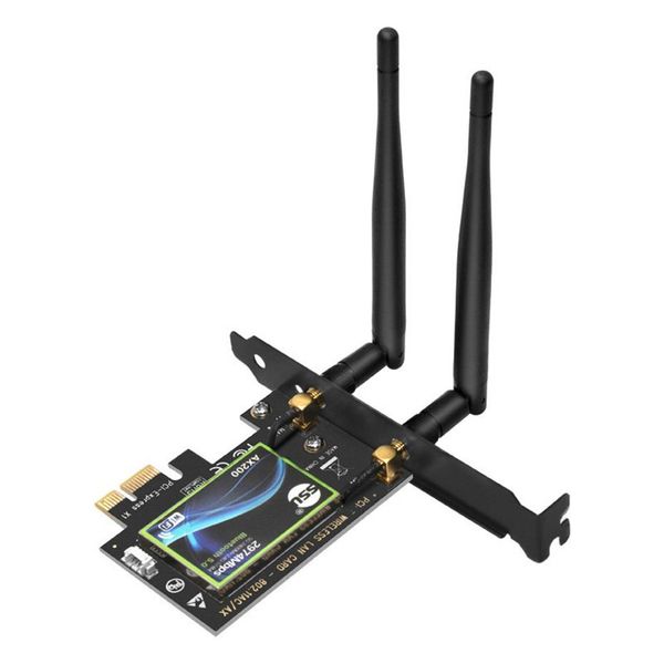 3 5 DB Anten Masaüstü WiFi6 AX200 Çift Frekans Gigabit PCI-E Dahili Kablosuz Ağ Kartı Bluetooth 5 0 WiFi Alıcı 2974258X