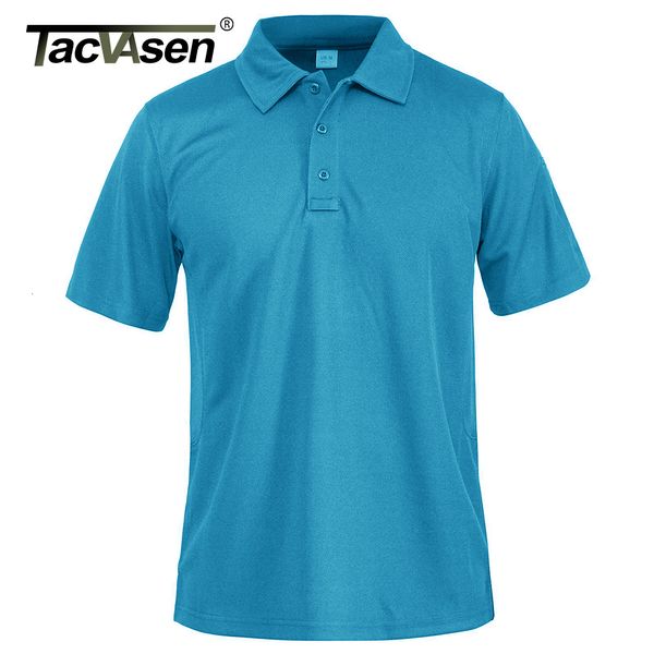 Polo da uomo TACVASEN Summer Polo traspirante T-shirt da uomo a maniche corte Tshirt Quick Dry Army Team Work Golf TShirt Top Abbigliamento da escursionismo 230720