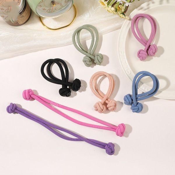 New Fashion Large Knot Ball Hair Rope Tie Black Pink Rubber Bands Kids Cute Simple Hairbands Accessori per capelli per studenti durevoli