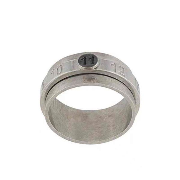 Margiela Style 925 Silber Rotatable Digital Geschnitzte Marguera Gebrauchte Ring224n