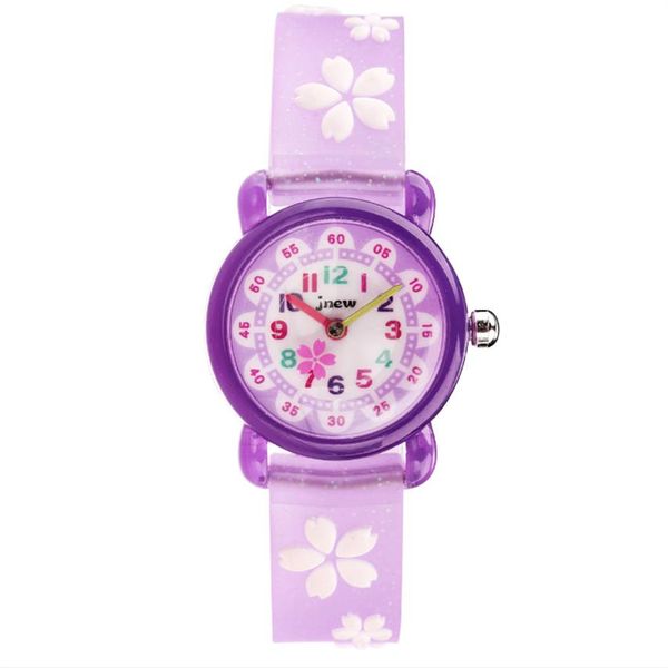 Jnew Brand Quartz Childrens Watch Loverly Cartoon Boys Студенты наблюдают за силиконовой группой.