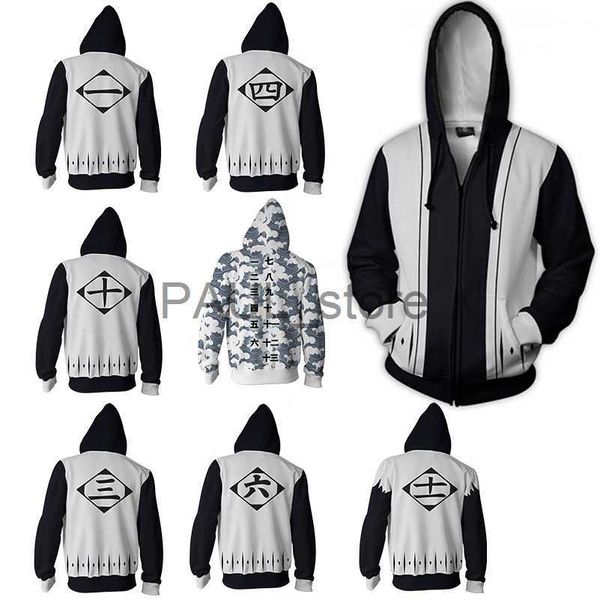 Erkek Hoodies Sweatshirts Erkekler ve Kadın Hoodies Anime Bleach Hoodie Sweatshirt Ichigo Kurosaki Cosplay Kostümleri Rukia Harajuku Street Giyim X0720