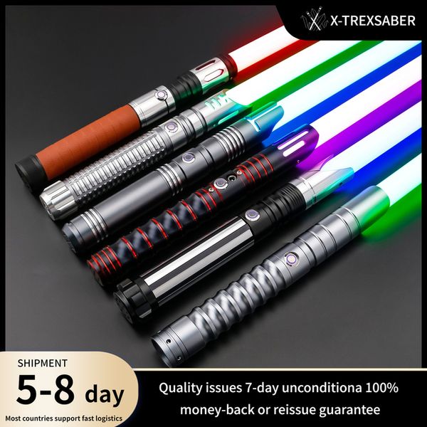 LED-Lichtstäbe TXQ Glow Lichtschwert Smooth Swing Combat NEO SNV3 Jedi Säbel Schwert Laser Blaster Metallgriff Klinge Geschenk Leuchtendes Spielzeug Cosplay 230721