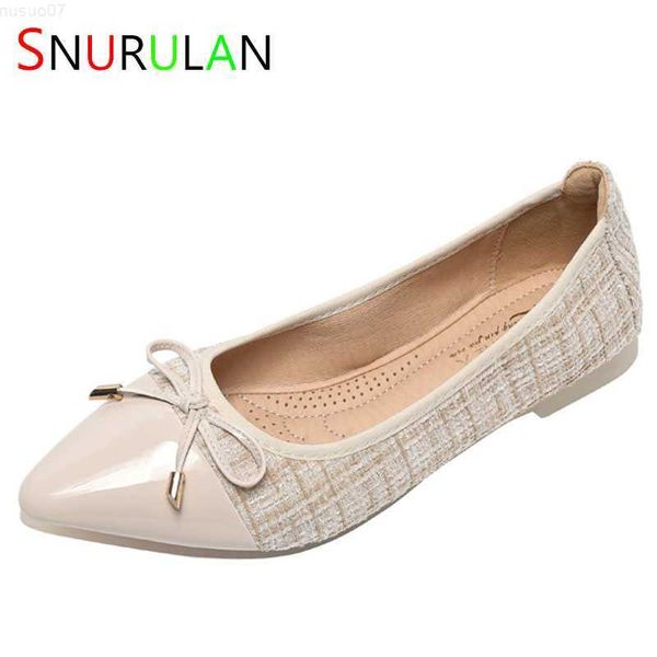 Scarpe eleganti Taglie forti 40 Ballerine Scarpe a punta Donna Tweed Comode scarpe basse da donna Scarpe premaman Zapatos JJ99 L230721