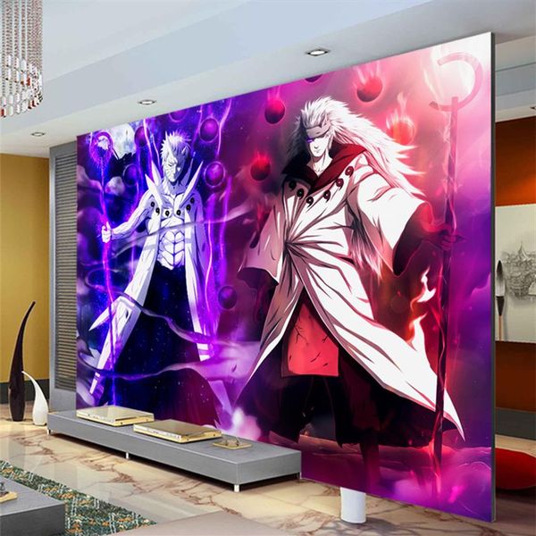 Benutzerdefinierte 3D-Tapete, japanisches Anime-Wandbild, Naruto Po-Wallpaepr, Uchiha Madara, Wandverkleidung für Kinderzimmer, Wohnzimmer, Sofa, Fernseher, B357s