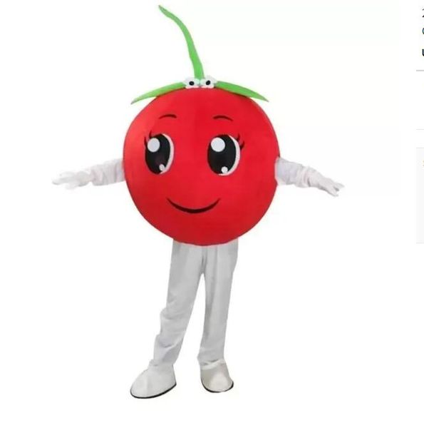 Traje de mascote de cereja 2024 de alta qualidade personalizável personagem de tema de anime de frutas tamanho adulto fantasia de carnaval de natal