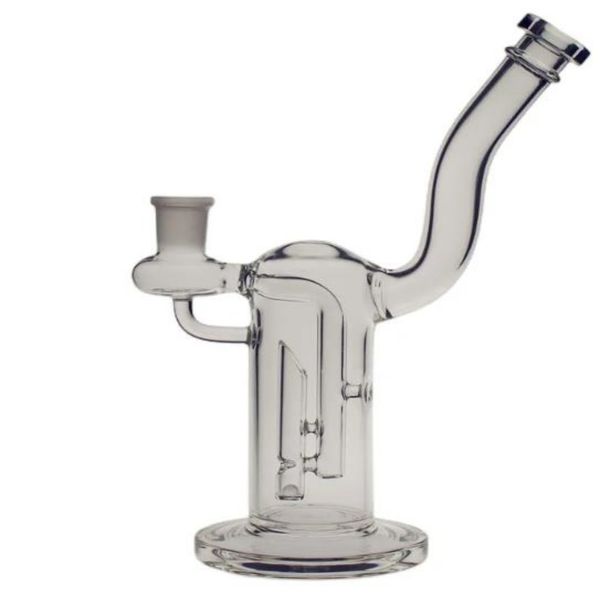 26 cm di altezza Pompa di diffusione Bong Narghilè con palla da salto Fumo Pipa ad acqua Semicerchio Collo piegato Dab Rigs Dimensione giunto 18,8 mm