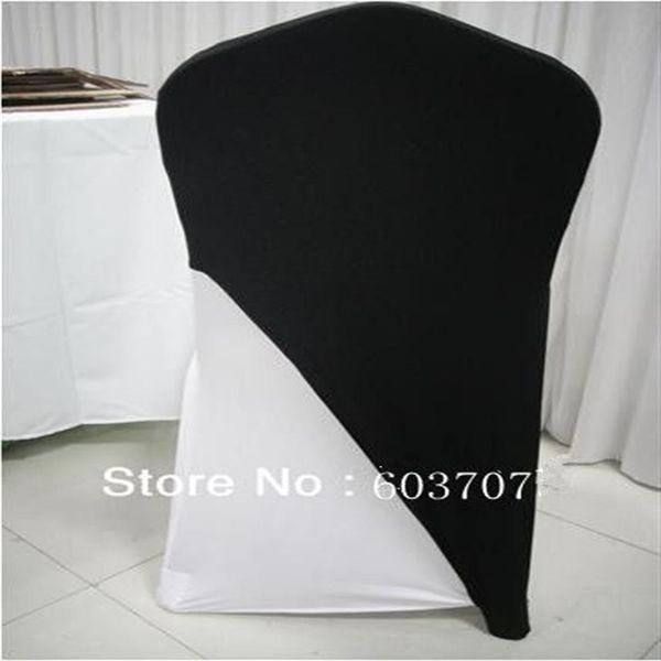 Tampa de capa de cadeira de elastano de cor preta faixa 100 peças um bolso elástico na parte inferior 318e