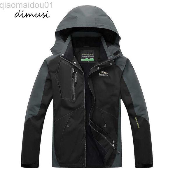 Giacche da uomo DIMUSI Giacche da uomo Autunno Inverno Casual Mens Army Windbreaker Cappotti con cappuccio Bomber Jacket Uomo Donna Fashion Giacche impermeabili L230721