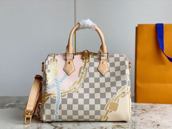 2023 Nuova sacca per cuscino per cuscino da donna Halte-end handbag White Controllo della spalla a tracolla a tracolla tracolla maniglia rimovibile maniglia di grande capacità N40473