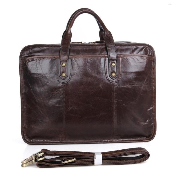 Aktentaschen Business Männer Aktentasche Tasche Aus Echtem Leder Schulter Messenger Taschen Qualität Kuh Tote Männliche Büro 15 