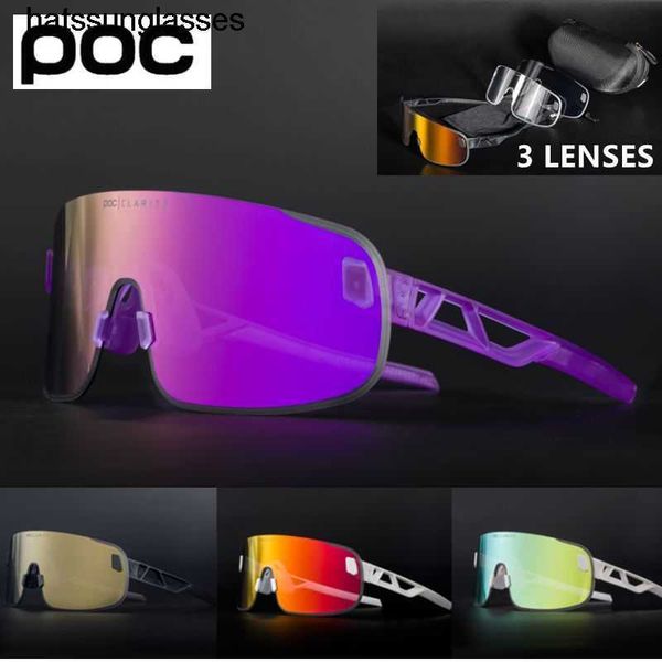 Oakleiess POC New Elicit Clarity Occhiali da sole per sport all'aria aperta Occhiali da sole da ciclismo Occhiali da sole resistenti ai raggi UV