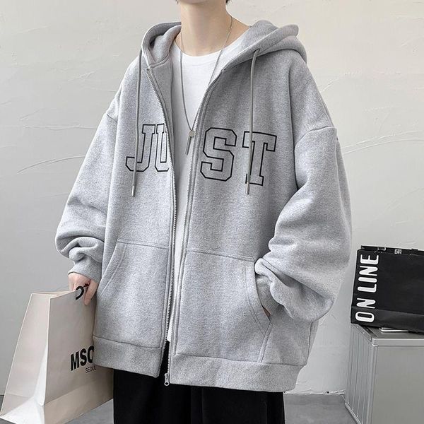 Männer Hoodies 2023 Herbst Licht Luxus Mode Männer Strickjacke Pullover Lose Mit Kapuze Jacke Boutique Kleidung Einfachen Stil