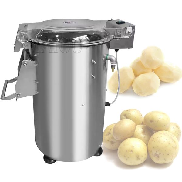 Descascador elétrico para lavar frutas e legumes automático 10kg/tempo, batata doce, gengibre, cenoura, limpeza, máquina de descascar