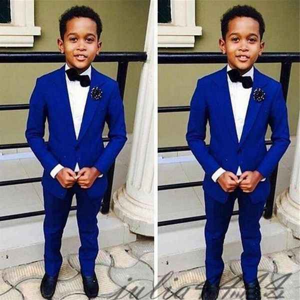 Tasarımcılar Kraliyet Mavi Çocuklar Parti için Takım Eşde 2 Yetkili Boy Düğün Takımları Çocuk Giyim Takımları Blazers Bl270s