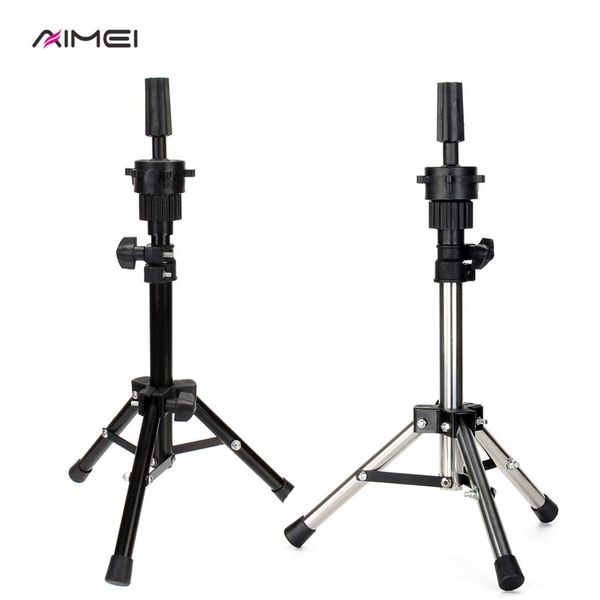 Aimei ayarlanabilir peruk tripod standı saç manken eğitim başı tutucu mini kuaförlük kelepçe saç peruk standı tutucu kesim202f için