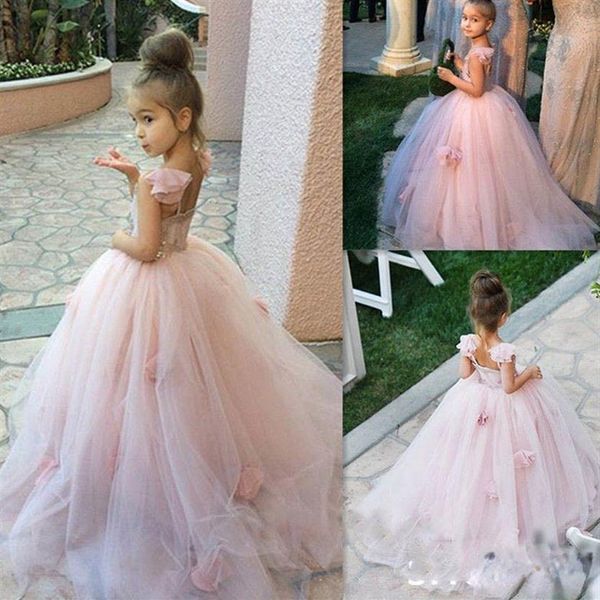 Ruched Ruffles Tulle Curto Preto Vestidos Da Menina de Flor para o casamento Novos Casamentos Góticos Menina Pageant Vestidos de Festa Jewel Neck Keyhole B228T